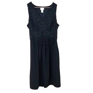 Motherhood Maternity Beaded Little Black Dress Cocktail Semiformal